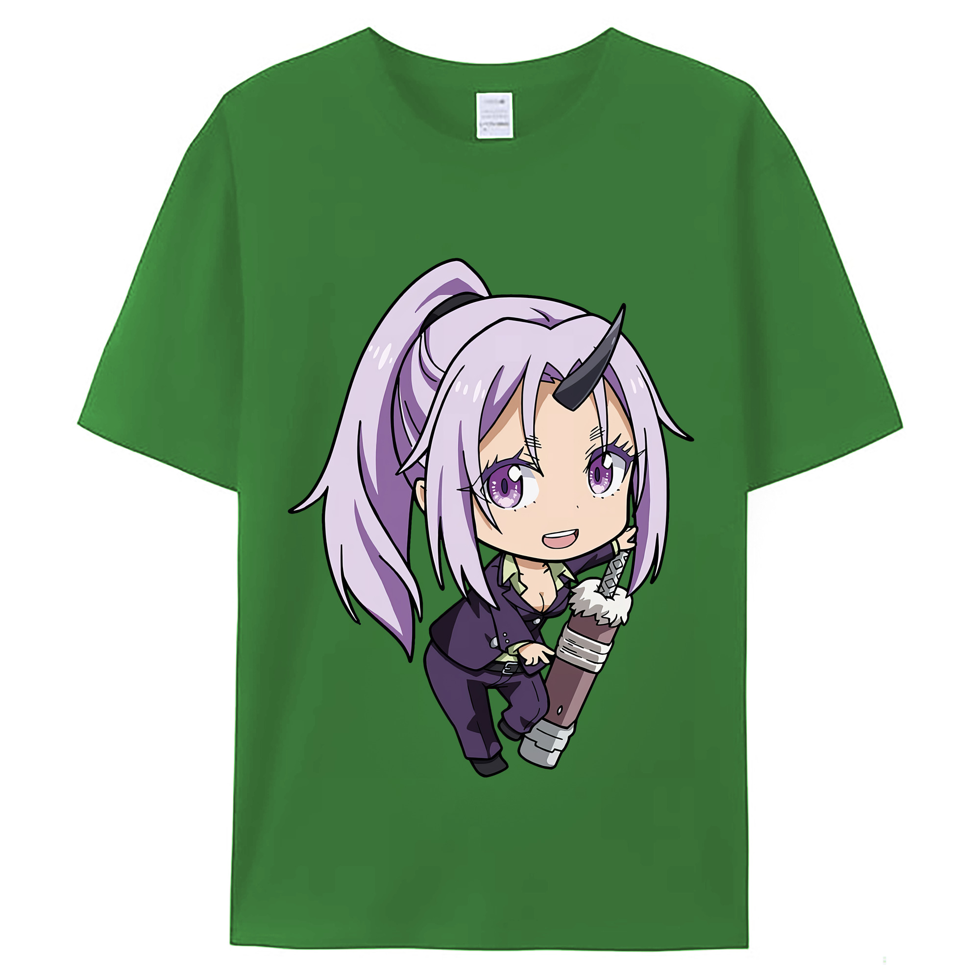 （画像用） 転スラ Regarding Reincarnated to Slime レディースカジュアルプリントTシャツ（綿100％）